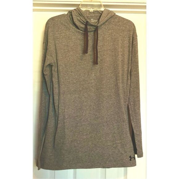 UNDER ARMOUR - L Sz S - NWT Heat Gear Woman's Stadium Hoodie in Graphite - Picture 13 of 16